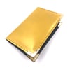 Cardholder, 2 pockets, mat Gold outside - GOLD angles