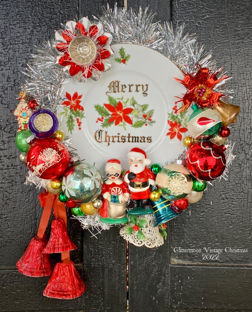 Image of Merry Christmas Plate Wreath