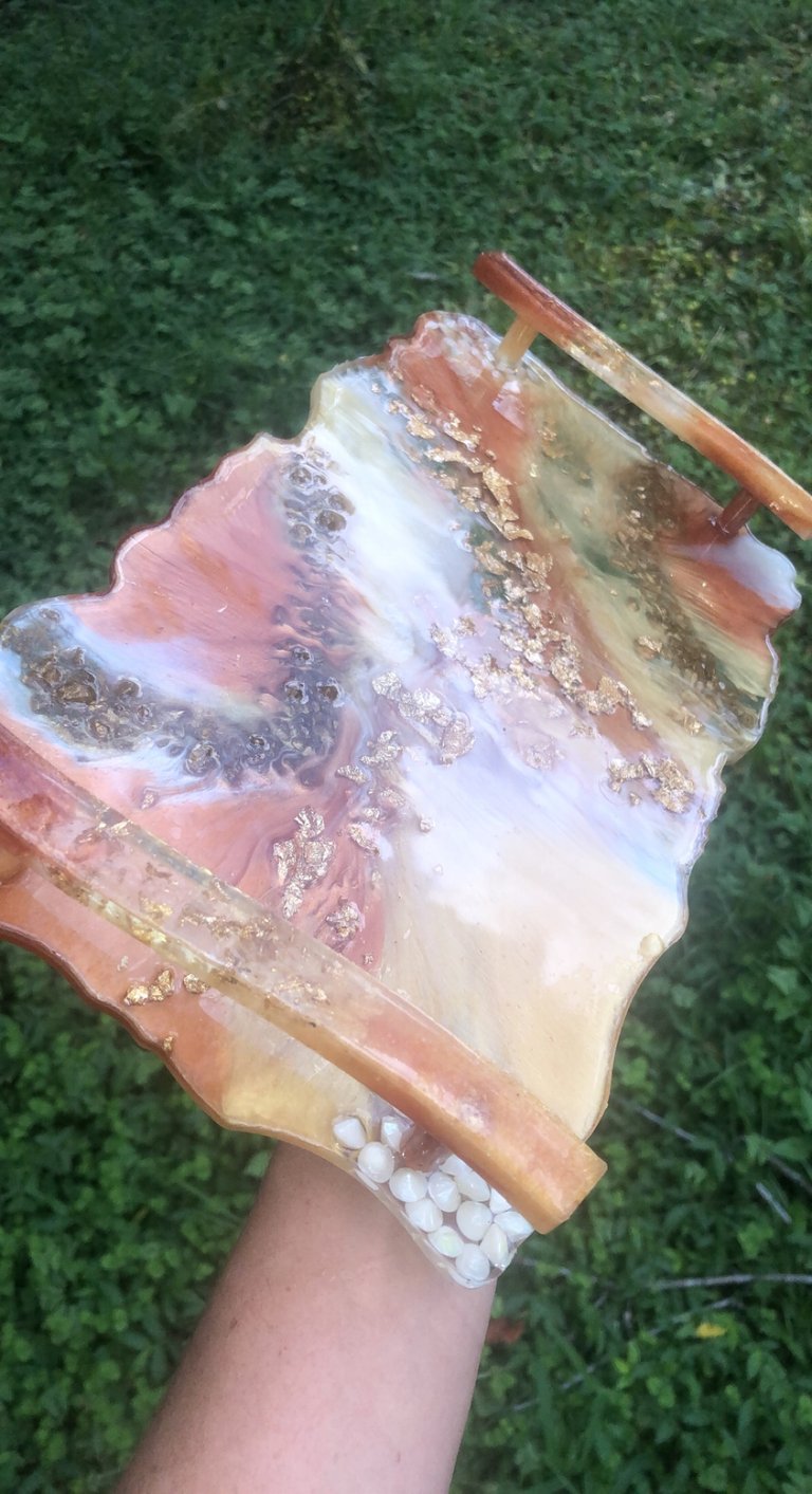 Golden Resin Tray