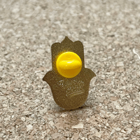 Image 5 of Colorful Rainbow Hamsa Enamel Pin | Spiritual Symbol with Vibrant Style
