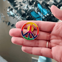 Image 2 of Peace Sign Pin