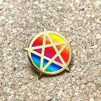 Image 4 of Pentagram (Five Point Star) Enamel Pin | Mystical Symbolic Fashion