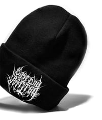 East End Tattoo Embroidered 'Death Metal' Logo Cuffed Beanie