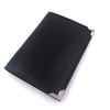 Universal Passport Holder, 2 pockets - black structured outside - silver angles