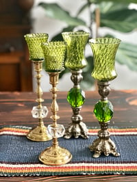 Image 2 of Gorgeous Green Lucite Vintage candlestands 