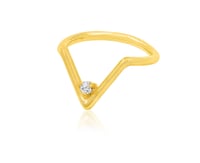 Image 1 of Chevron seam ring with cz 