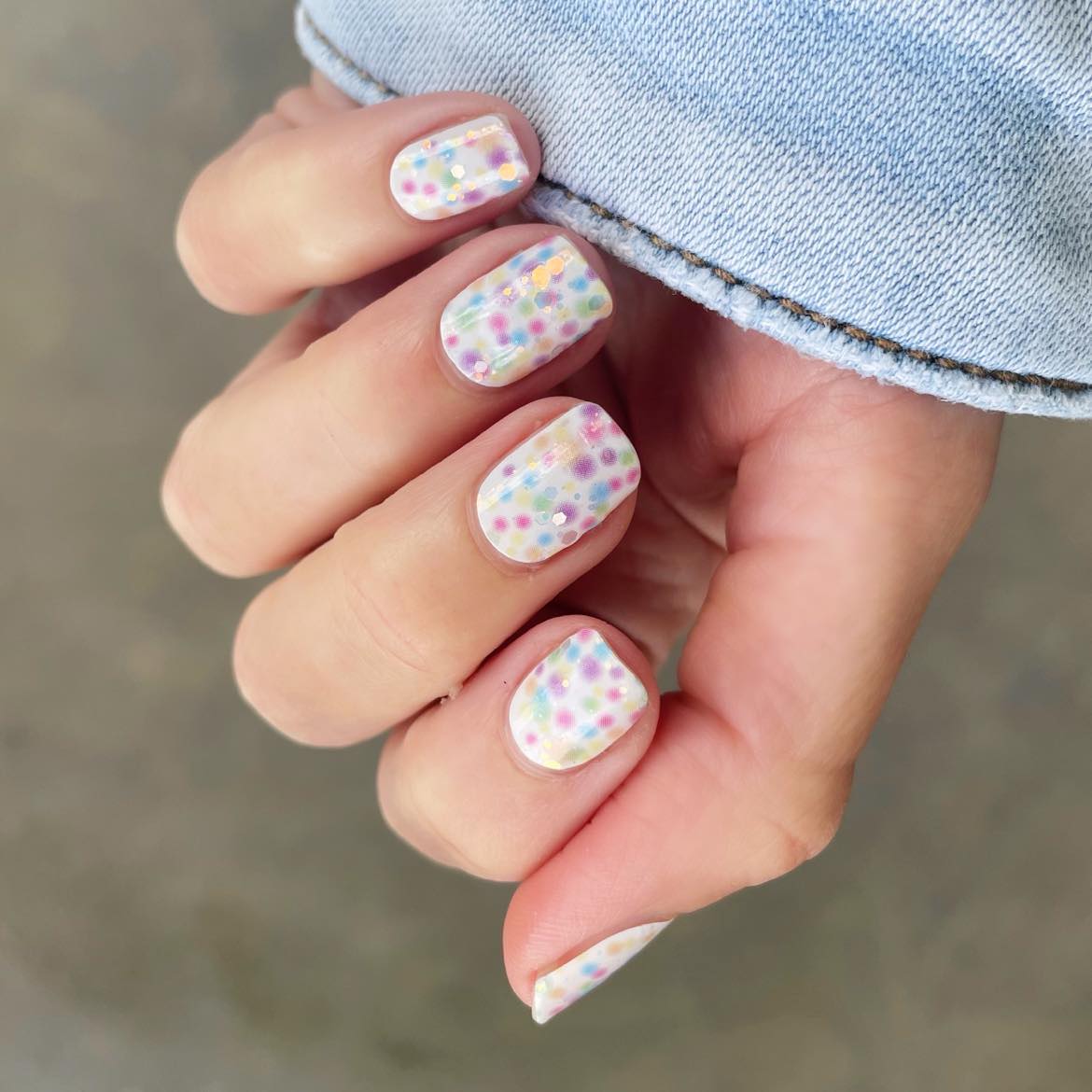 Bubbles Nail Polish Strip Confetti Hill