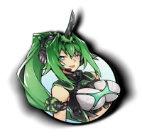 Neptunia NEXT Green Kisscut Sticker