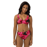 Image 1 of RED FLOWER 2PC BIKINI