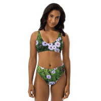 Image 1 of WHITE FLOWER 2PC BIKINI