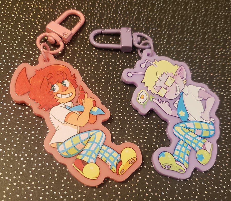 Space School - Alkaline and Zeggy Solid Acrylic Charms