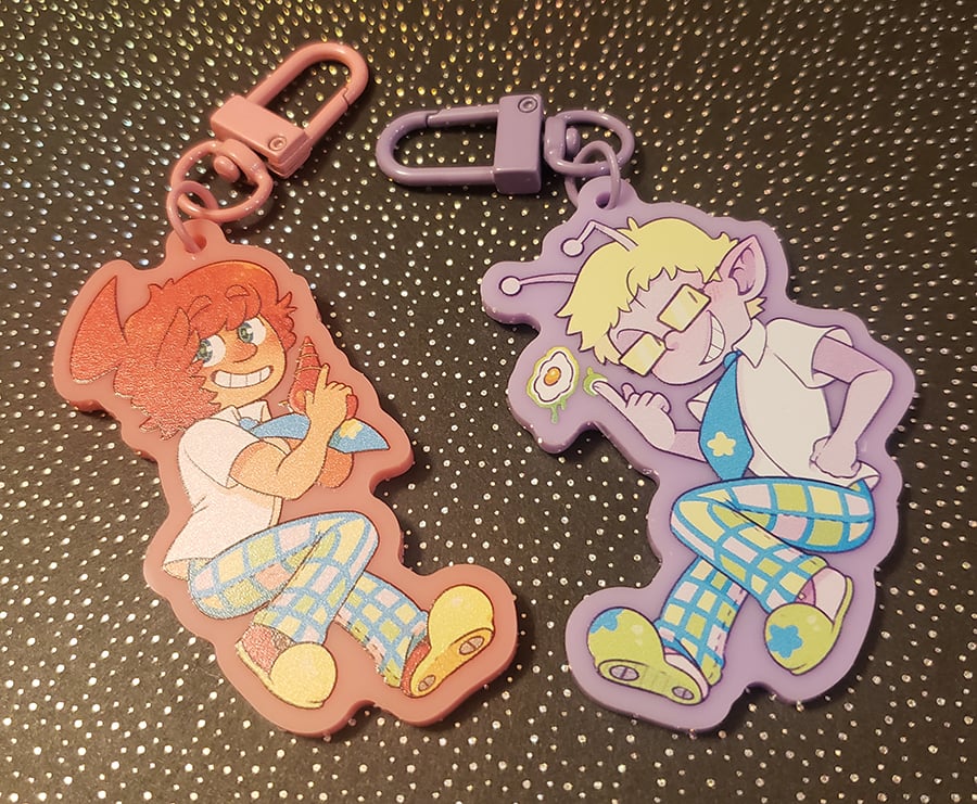 Space School - Alkaline and Zeggy Solid Acrylic Charms