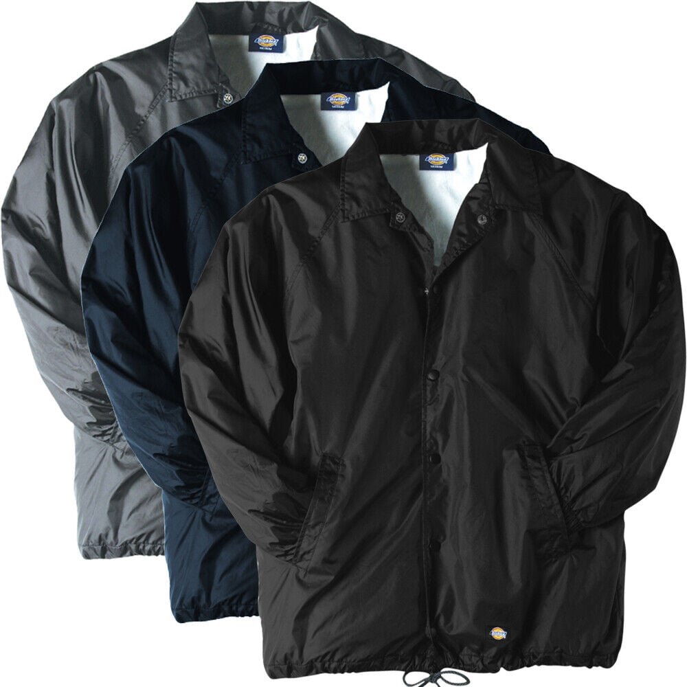 Dickies Snap Front Lined Windbreaker Men's Nylon Coaches Jacket Style #  76242