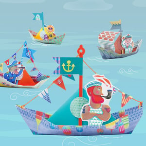 Image of Floating Boats Origami Kit