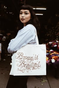 brown is beautiful tote bag 