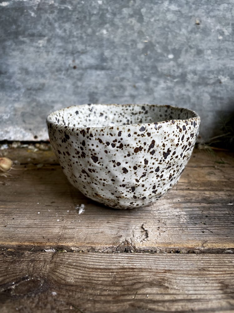 Image of Quail speckle hand pinched bowl