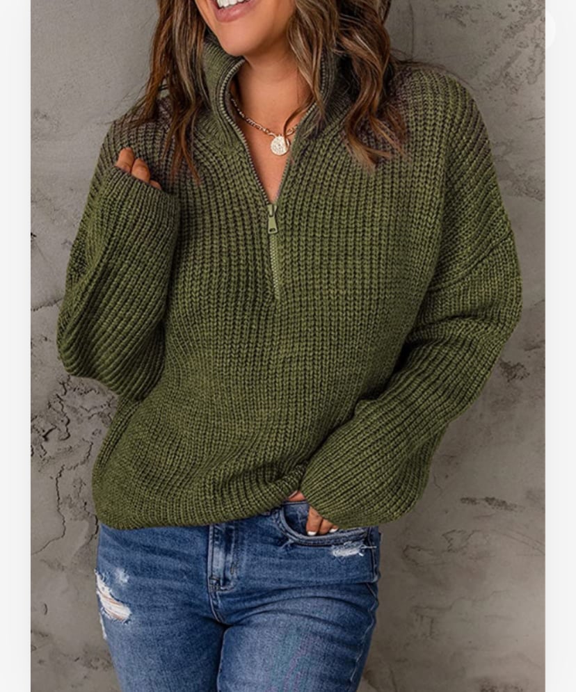 Image of Women's Sweaters Knit Long Sleeve Pullover V Neck