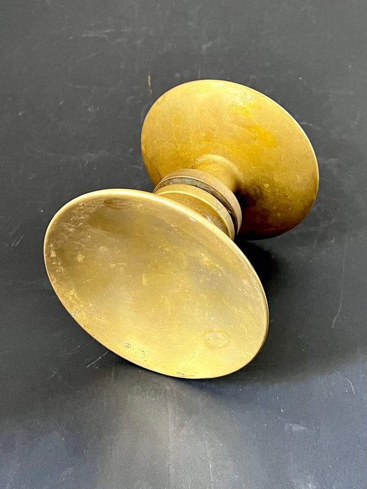 Image of Circular Push-Pull Door Handle in Bronze, France  [I]