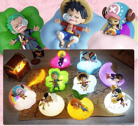 Image of One Piece Night Light Anime Figure Lamp Soft Light Bedroom Bedside LED Light Room