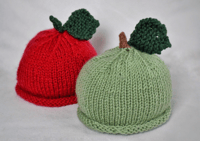 Hand-knitted Apple Baby Hat  
