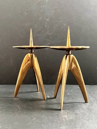 Pair of Tripod Mid-Century Candleholders
