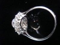 Image 3 of EDWARDIAN 18CT CULTURE PEARL & LARGE OLD CUT DIAMOND CLUSTER RING 2.00CT