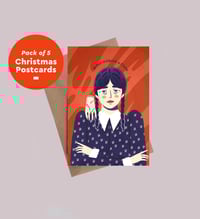 Wednesday Addams - 5 Christmas Cards 
