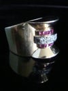 LARGE 1920s- 1940s FRENCH TANK 18CT PLATINUM RUBY DIAMOND SET RING