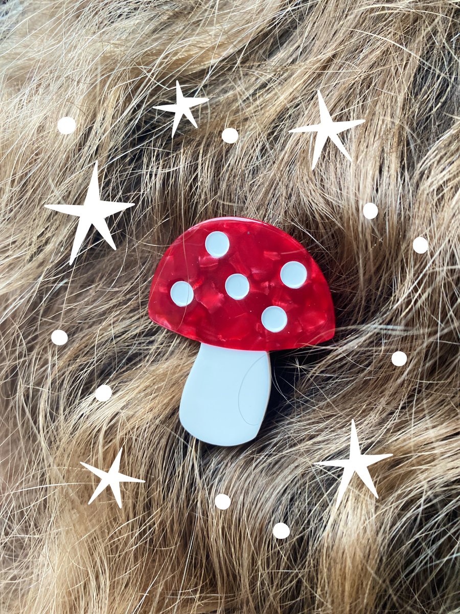 Mushroom hair Clip / lisajunius