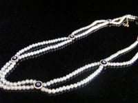 Image 1 of GEORGIAN  1800s 18CT NATURAL SALTWATER PEARL GUILLOCHE ENAMEL DIAMOND CHOKER NECKLACE
