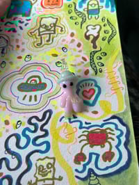 pink and green shrooman