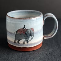 Image 3 of MADE TO ORDER Swimming Circus Elephant Mug (Red)