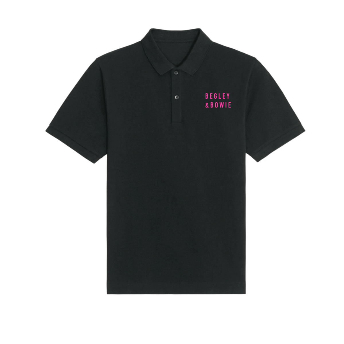 Image of Black Unisex Polo Shirt with Logo 