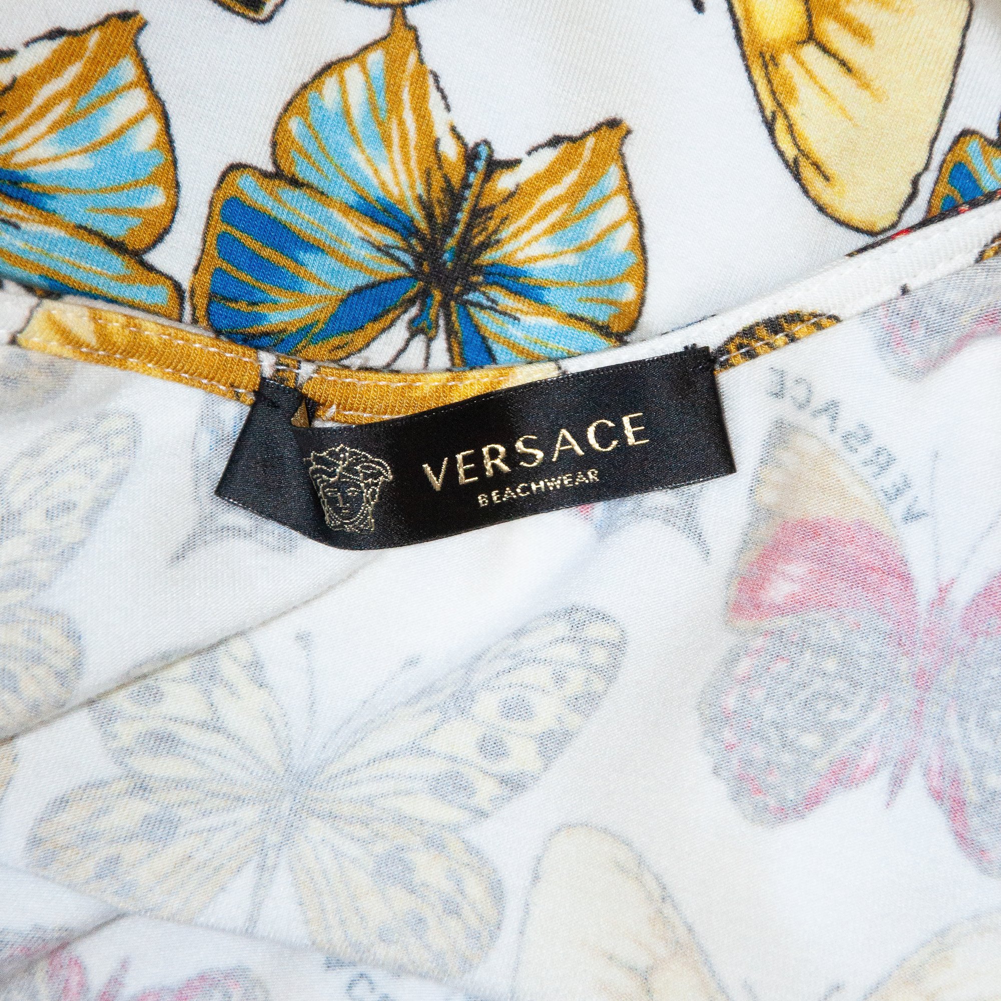 Image of Versace Butterfly Print Mini Dress
