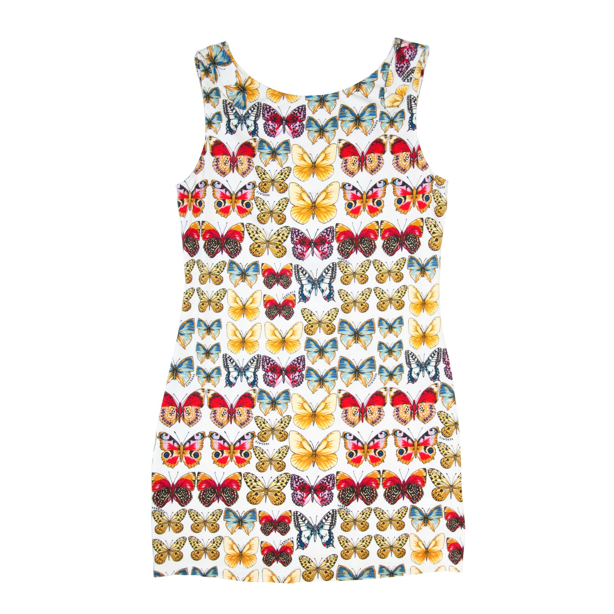 Image of Versace Butterfly Print Mini Dress