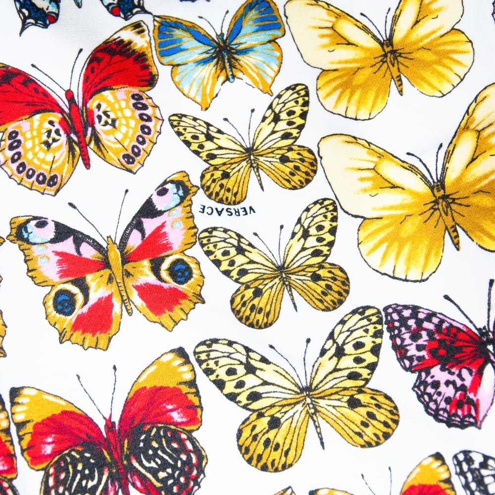 Image of Versace Butterfly Print Mini Dress