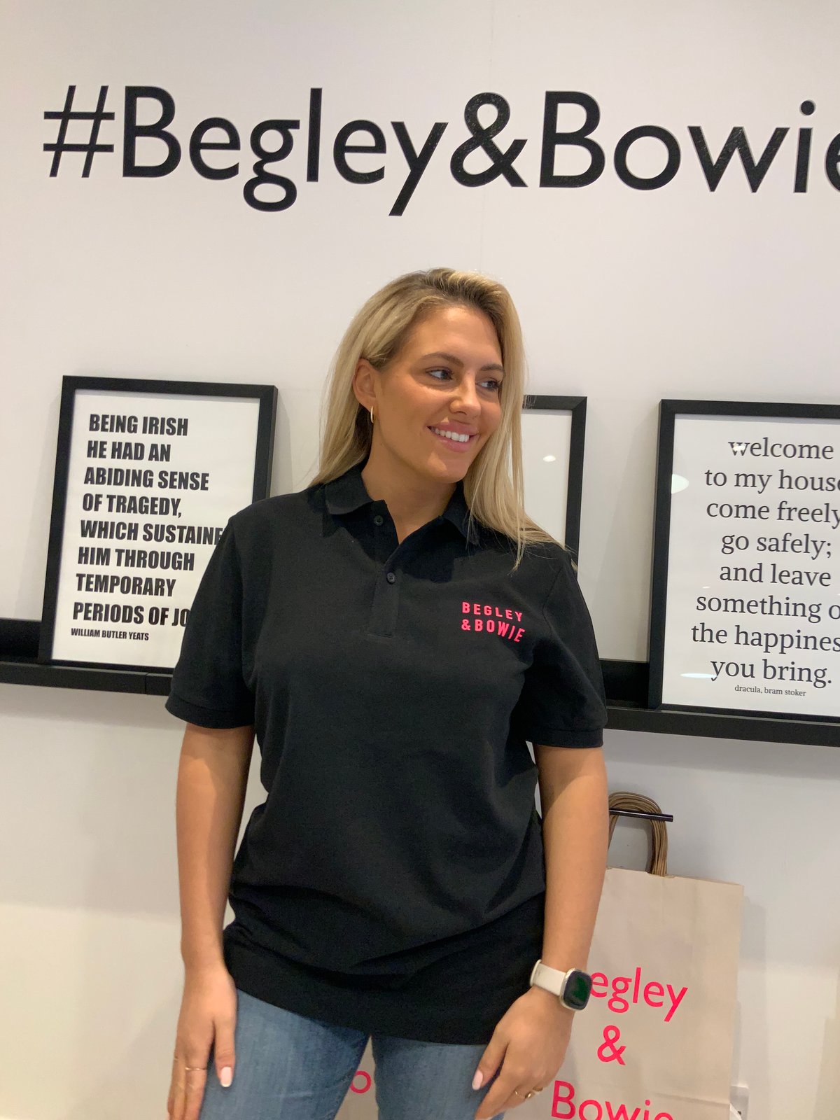 Image of Black Unisex Polo Shirt with Logo