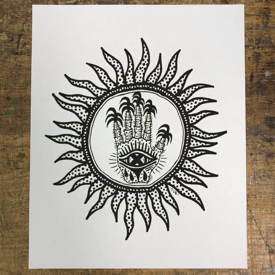 Image of SUN HAND PRINT