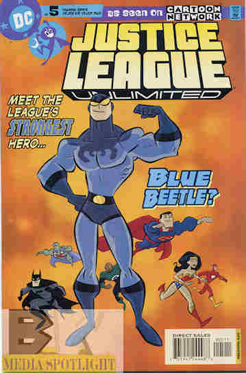 Image of Justice League Unlimited #5- 2005/2006-Inked cover art.  blue beetle