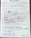Handwritten Lyrics