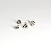 Image 2 of Triple Lil' Ball Sterling Silver Studs