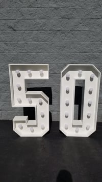 Image 1 of Number 5 and 0 light number 