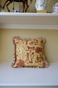 Image 2 of Yellow Toile Cushion Cover