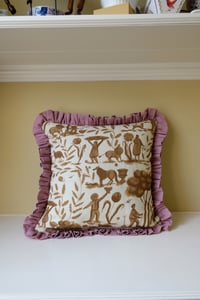 Image 2 of Brown Toile Cushion