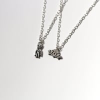 Image 1 of ~Friendship~ Alien UFO Sterling Silver Necklaces