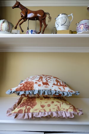Image of Red Toile Cushion Cover