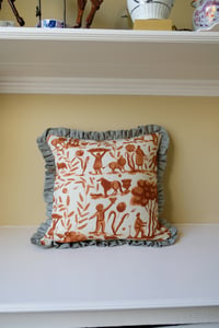Image 2 of Red Toile Cushion Cover