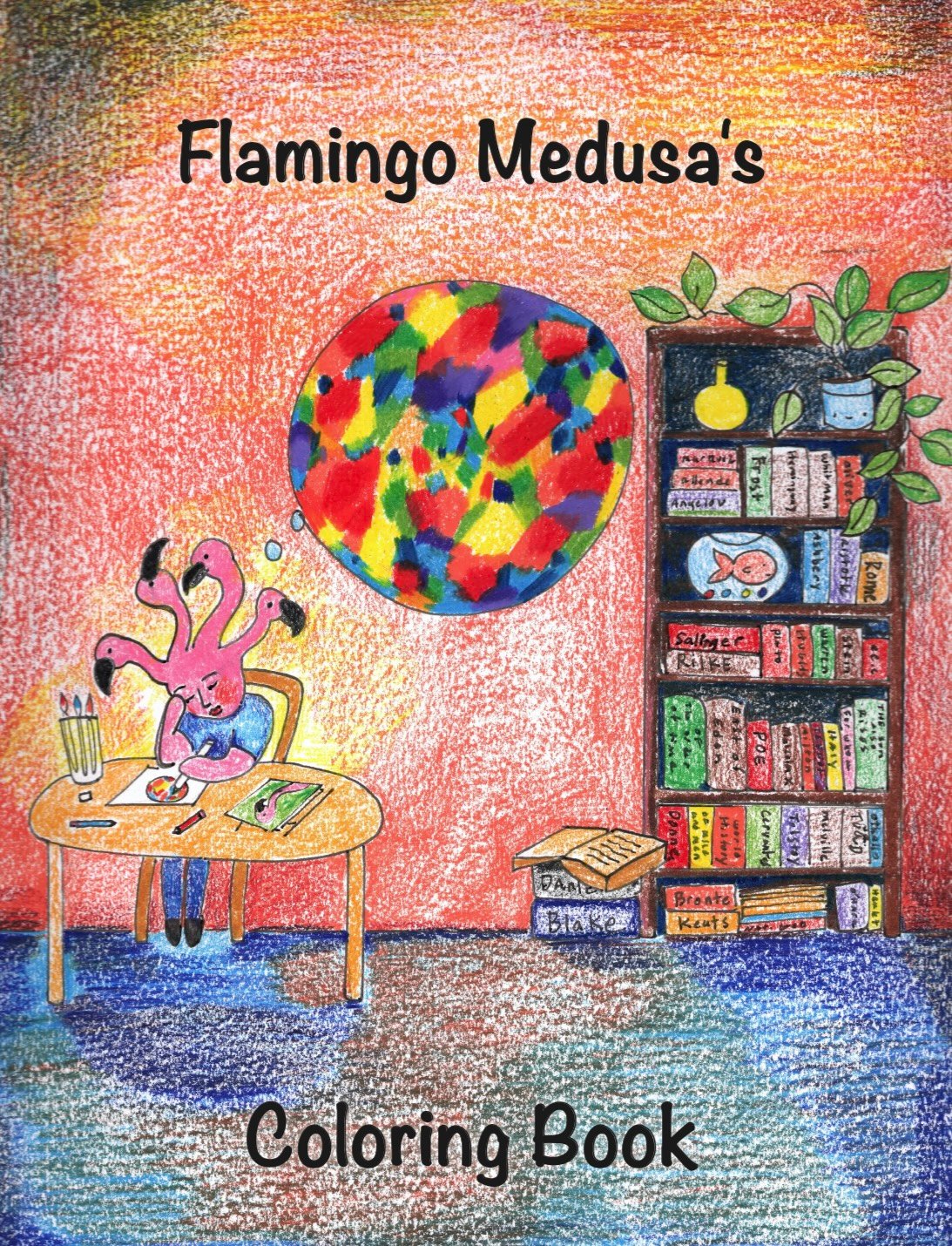 Flamingo Medusa Coloring Book