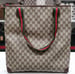 Image of  Vtg. Gucci Large Brown Monogram Tote