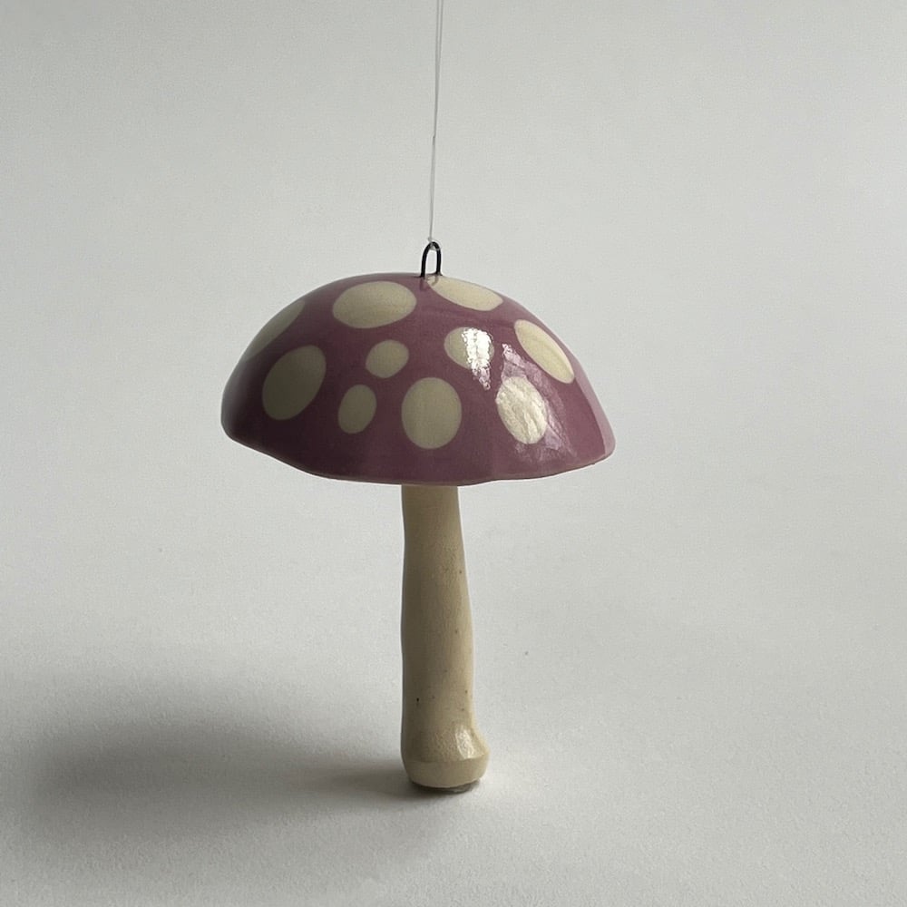 Light Plum Mushroom Ornament